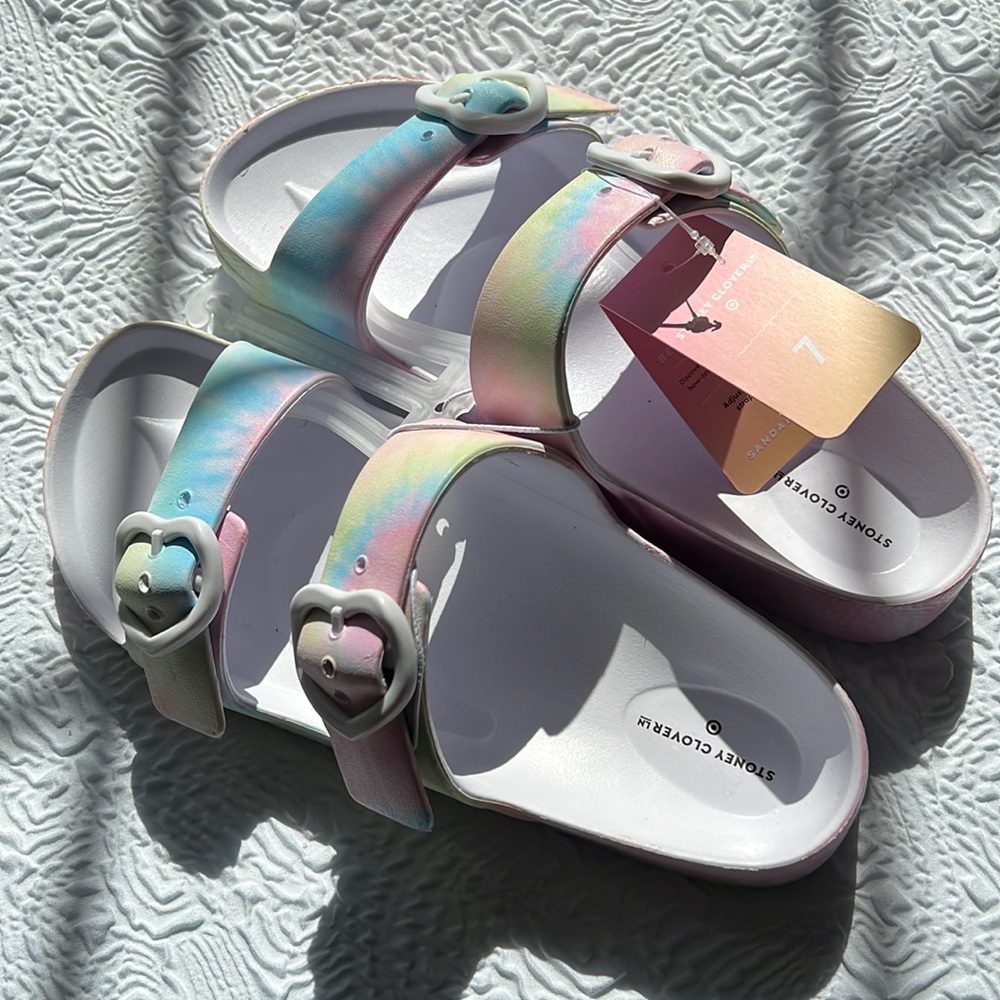 Stoney Clover Lane x Target Rainbow Woman’s Tie-Dye Slide Sandals size 7